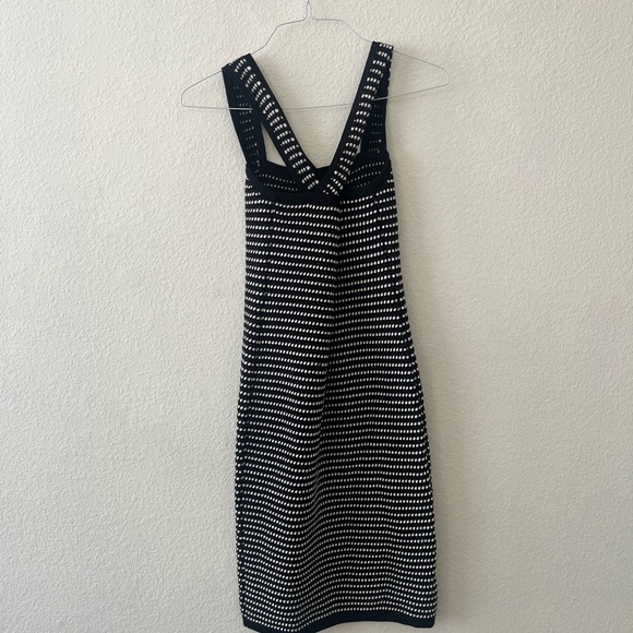 Ann Taylor Criss‎ Cross Knit Dress Stripe Petite XS - Picture 5 of 6
